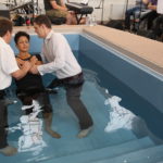 Permanent baptistry pool